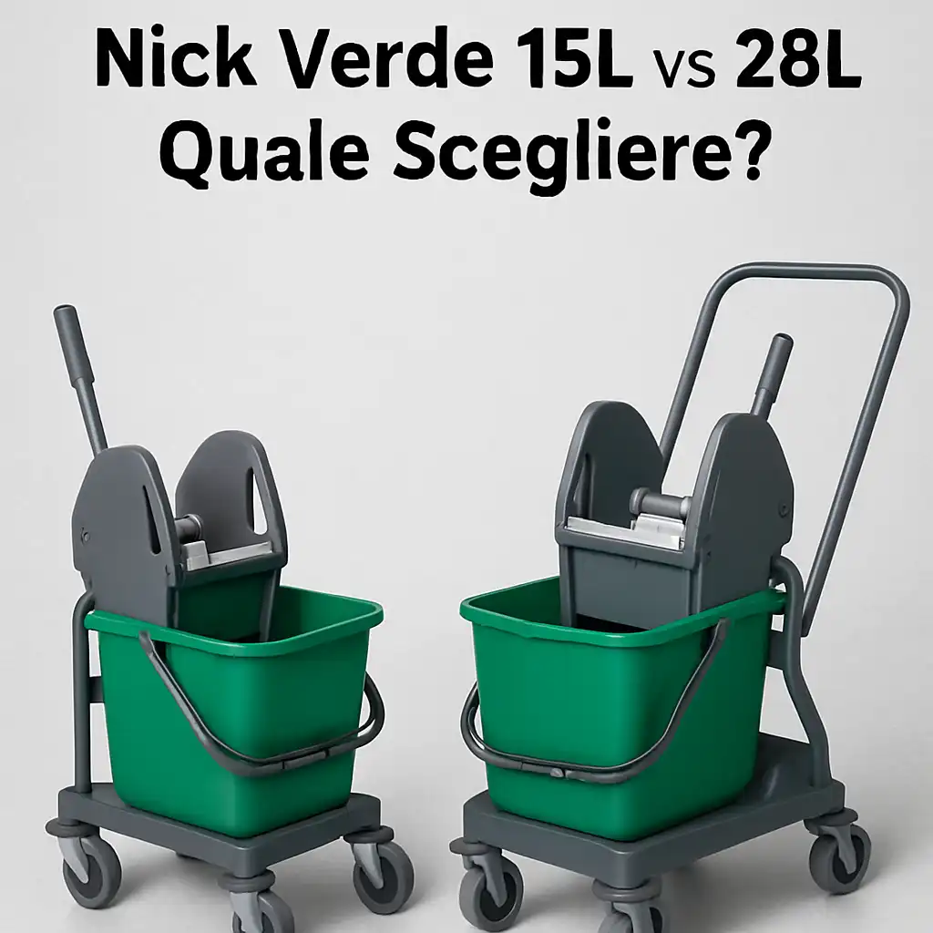 Guida Definitiva ai Carrelli Pulizia Professionali 2026: Nick Verde 15L vs 28L, Quale Scegliere?