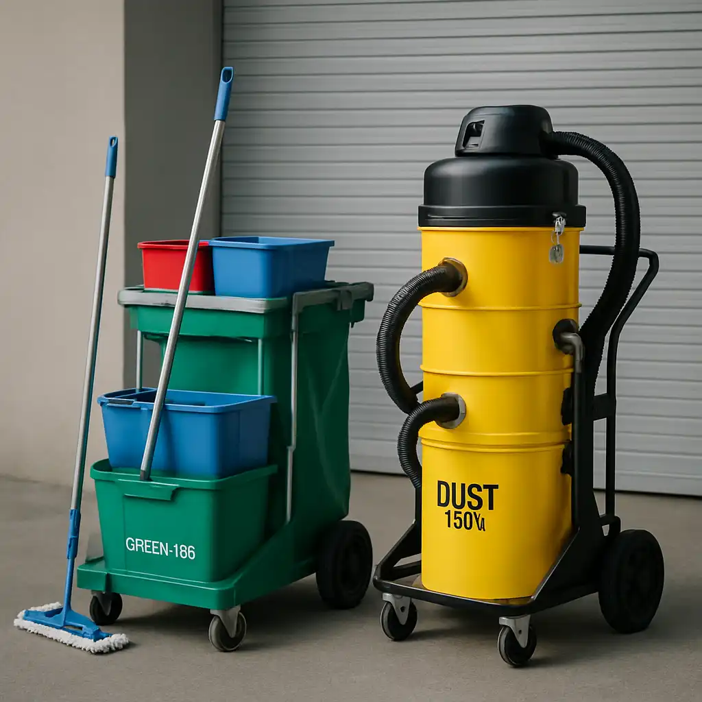 Ottimizzazione Professionale 2026: Guida Completa all'uso Combinato del Carrello Green 165 e del Sistema Dust 150 lt per l'Igiene Industriale