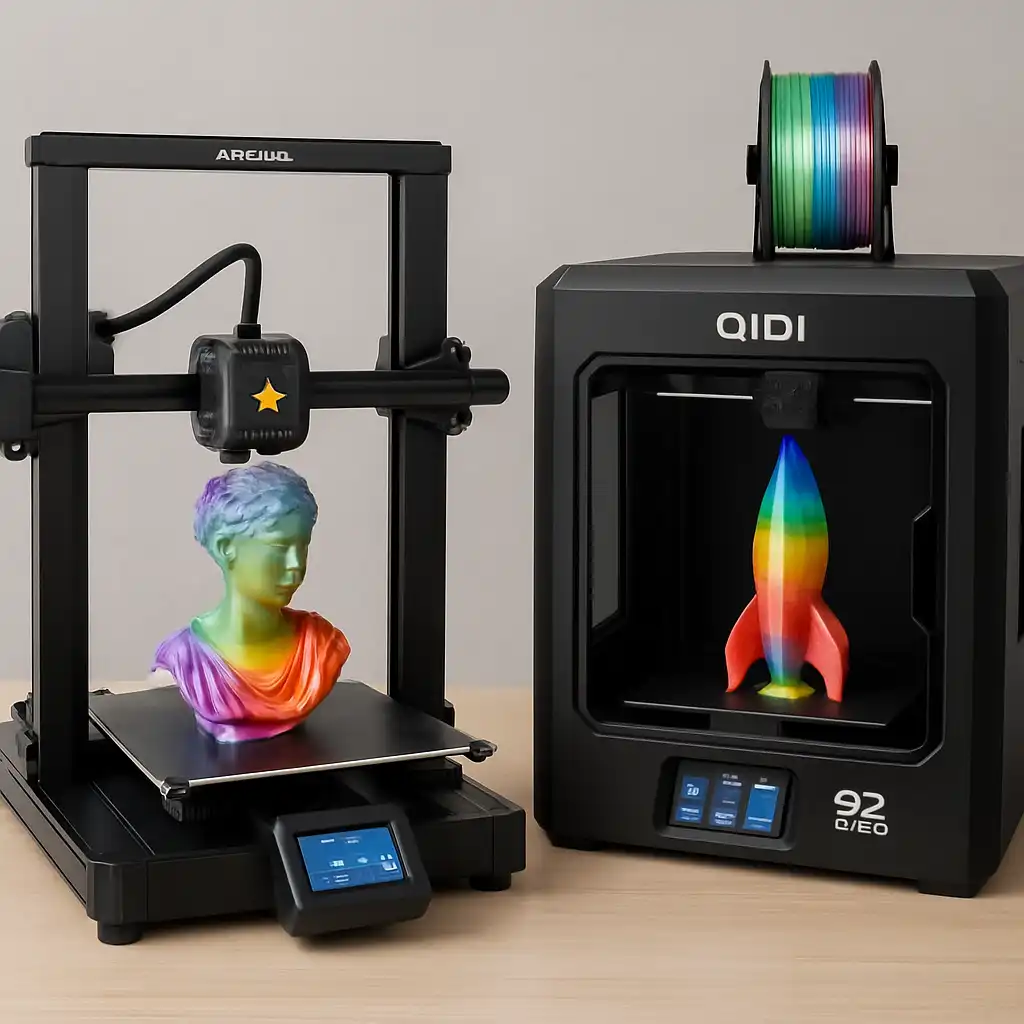 Guida Definitiva alle Stampanti 3D del 2026: Confronto tra Anycubic Kobra 3 e Qidi Q2 Combo per Stampe Multicolore e Professionali