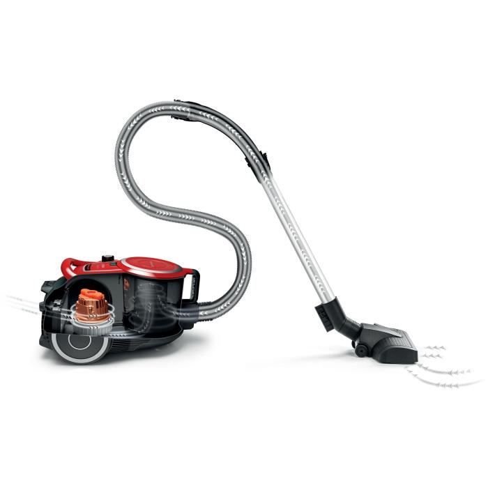 Nuovo! Aspirapolvere senza sacco Sled - BOSCH BGC41Q69 Serie 6 - 600 W - ProSilence - 70 dB - Capacità contenitore 2,4 L - Rosso