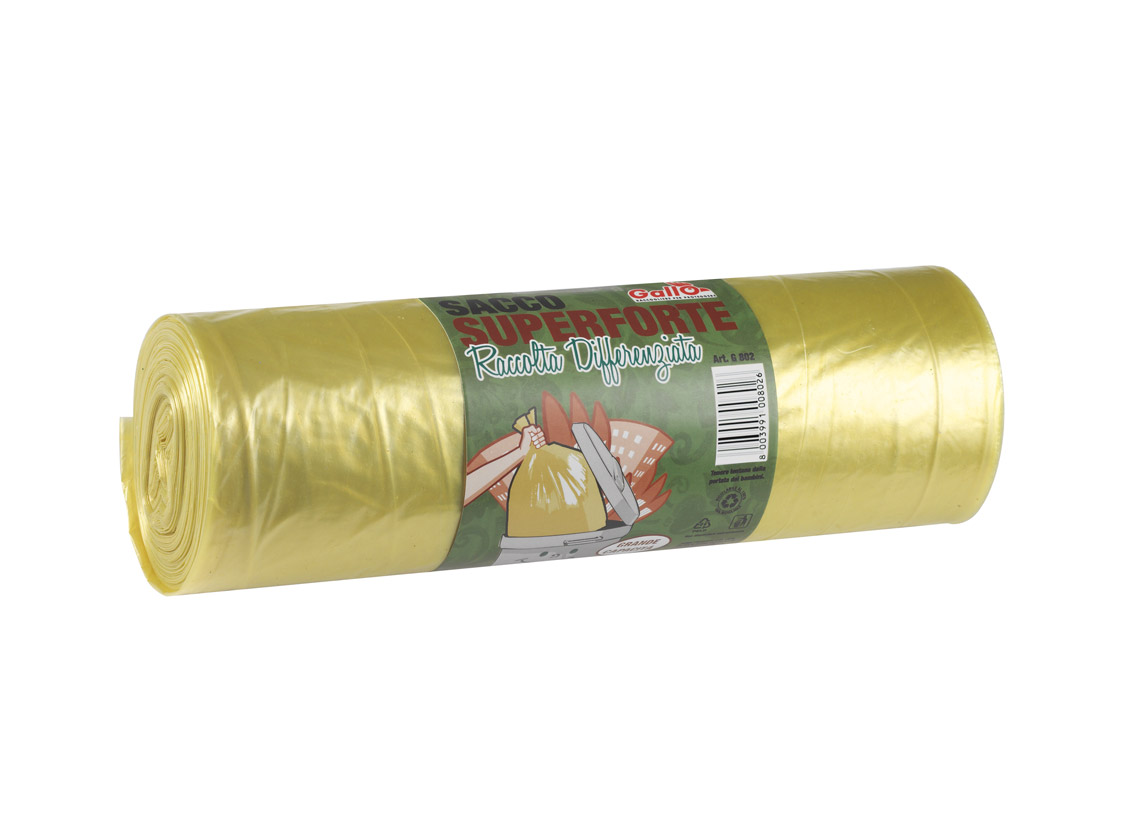 Rotolo 10 sacchi rifiuto secco Superforte 80x120 cm