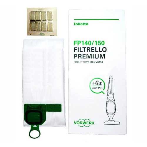 Confezione 6 Sacchetti Premium e 6 profumini Dovina per Folletto VK 140 - VK 150