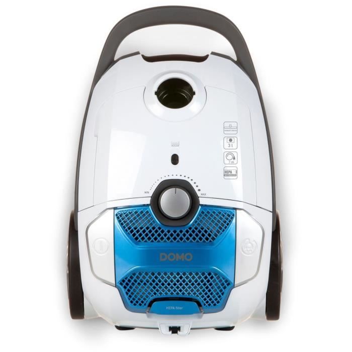 DOMO DO7291S - Aspirapolvere a bidone 3L - 700W - 68dB - Potenza di aspirazione regolabile - Spazzola per pavimenti Deep Clean
