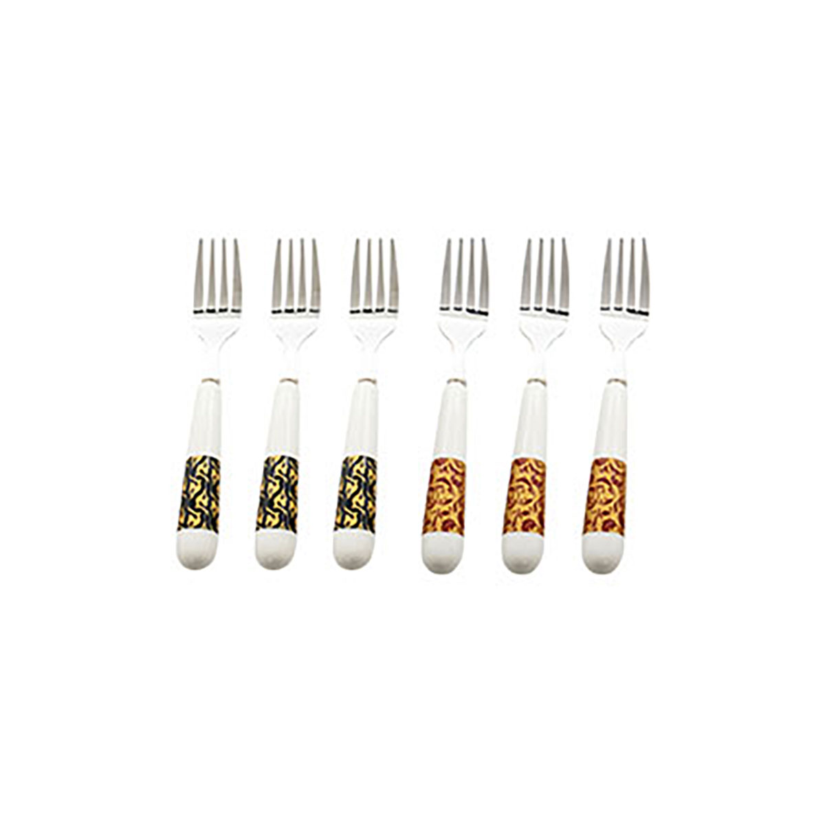 Set 6 forchettine dolce porcellana/acciaio - Ortisei