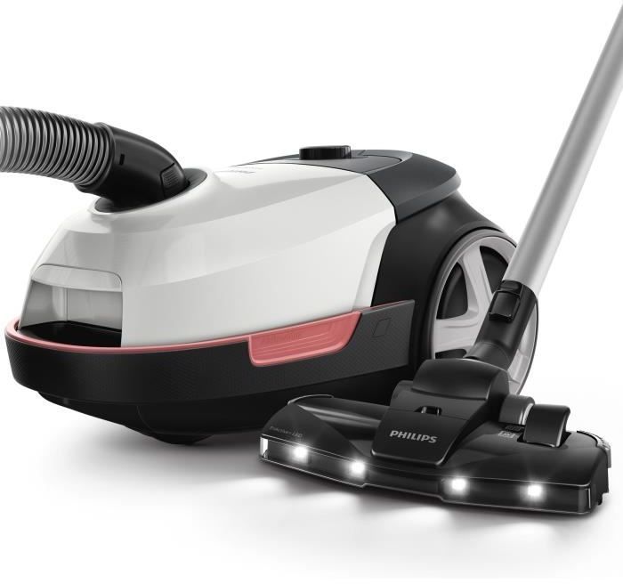 Aspirapolvere a traino con sacco - PHILIPS XD6122/12 - 900 W - 4 L - Bianco polare