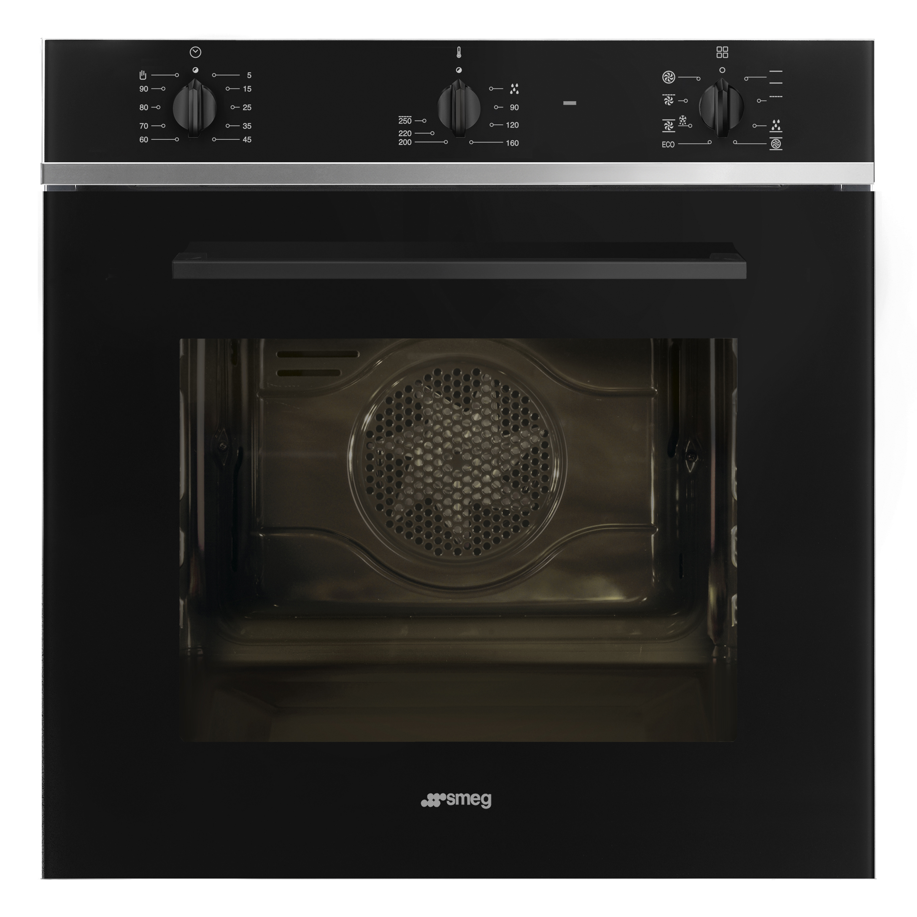 Forno ad incasso Smeg TERMOVENTILATO 3MAN. VAPORE 70LT 60CM NERO SF64M3TB