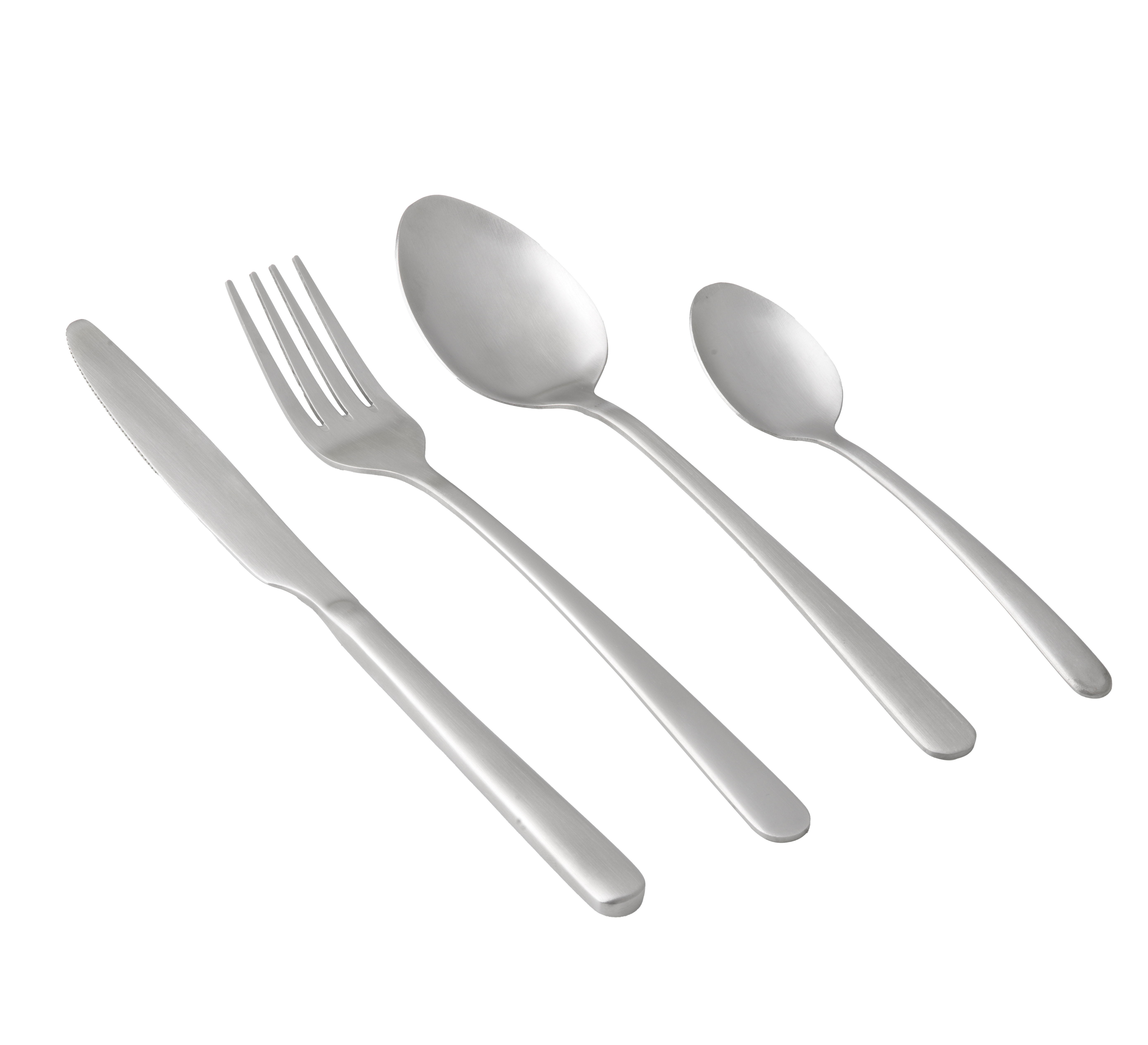 Set posate 24 pz (6 coltelli, 6 forchette, 6 cucchiai, 6 cucchiaini) in acciaio - Gourmet