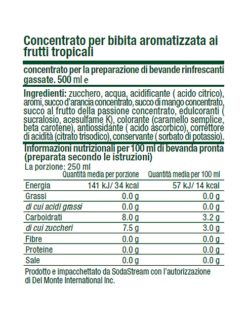 Concentrato Del Monte - Frutti Tropicali 500 ml