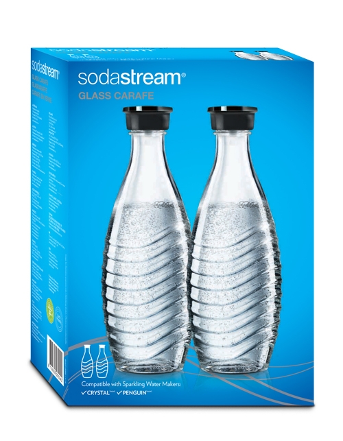 Pack da 2 bottiglie sodastream in vetro 0,75 l