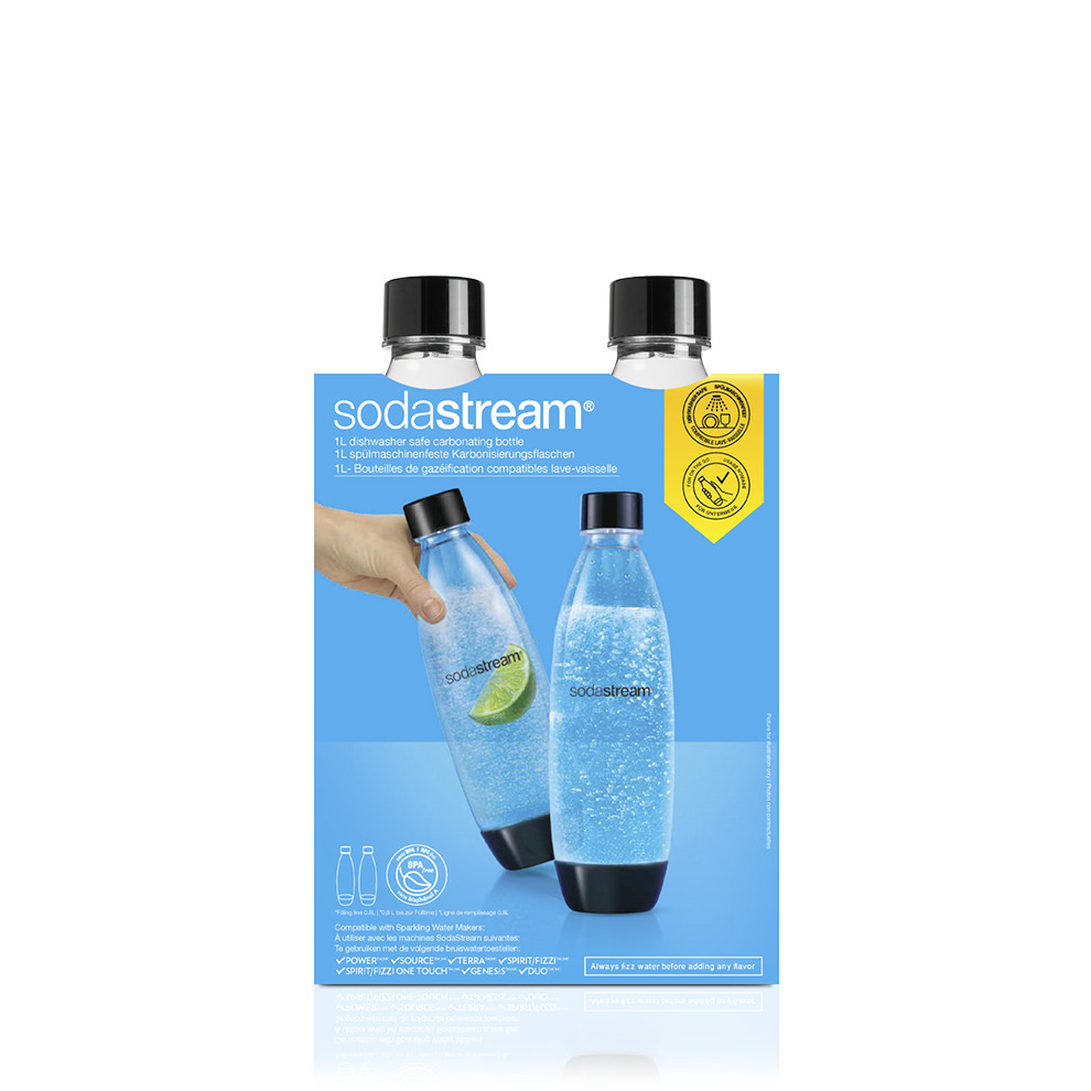 Bottiglie Fuse Sodastream lavabili in lavastoviglie 1 litro