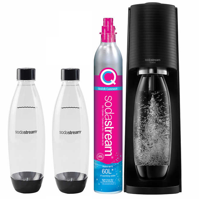 Gasatore acqua Sodastream Mega pack Terra nero