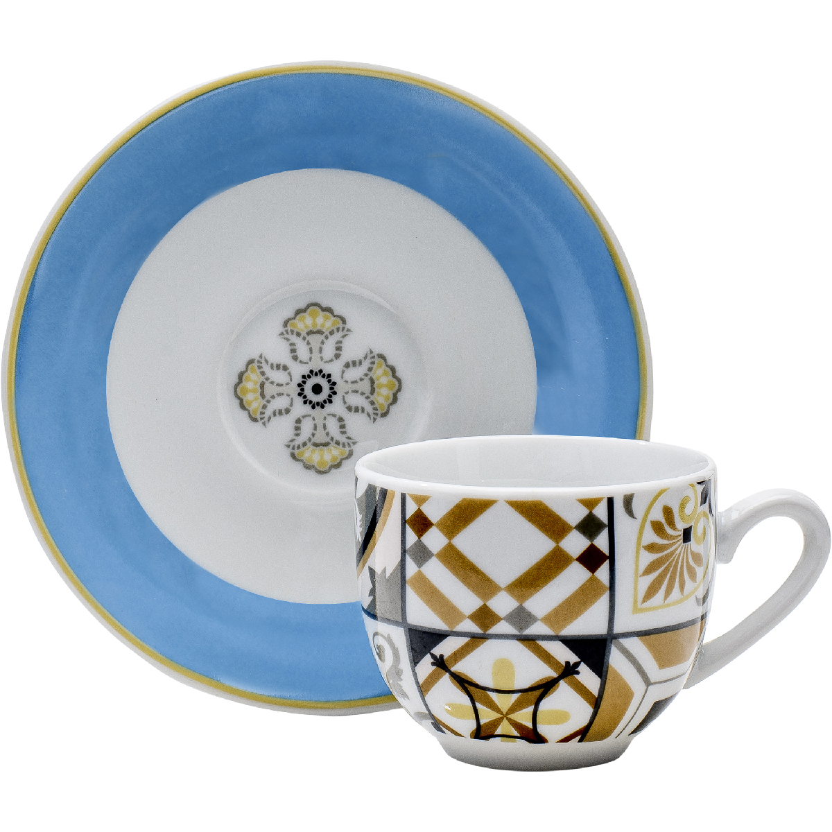 Set 6 tazze caffè con piattino confezione regalo 100 ml - Ostuni