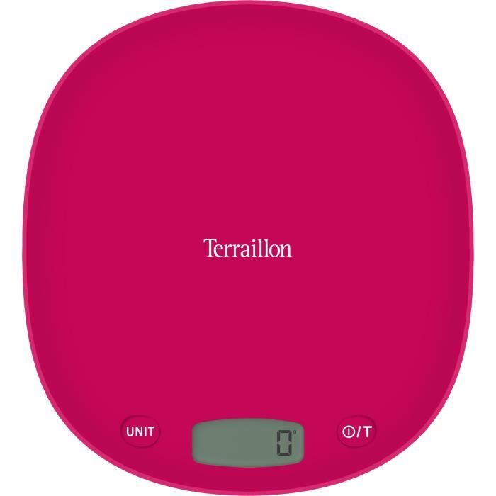 Bilancia da cucina elettronica - TERRAILLON - Macaron One Cherry - Capacità 3 kg - Graduazione 1 g - Conversione liquido
