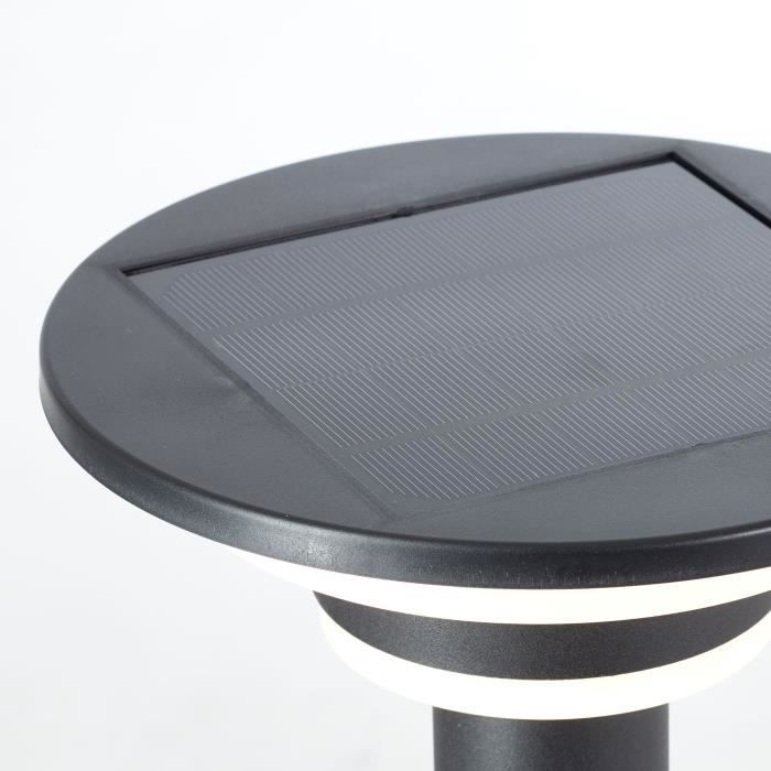 Terminale da esterno - BRILLIANT - GARVINA - LED e solare - Rilevatore di movimento - Acciaio inox e plastica - 4 W - Nero