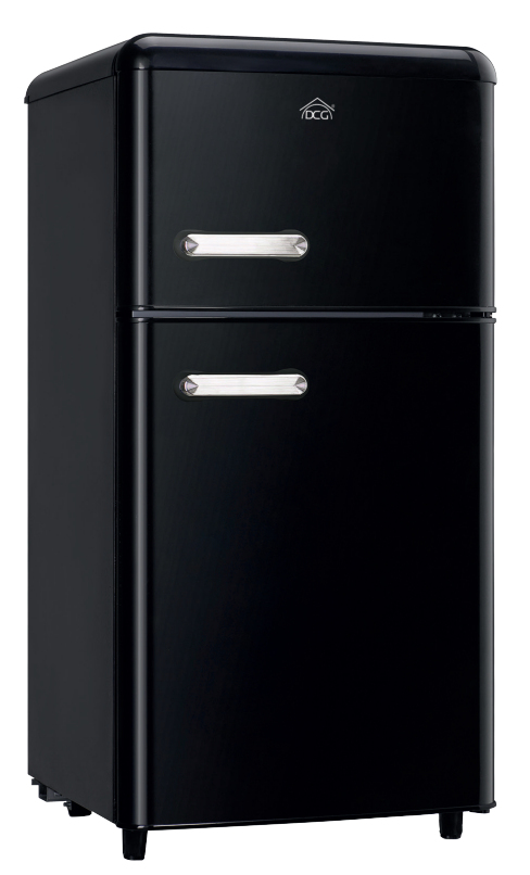 DCG FRIGO DOPPIA PORTA LINEA RETRO' 110LT E NERO MF110BCDP