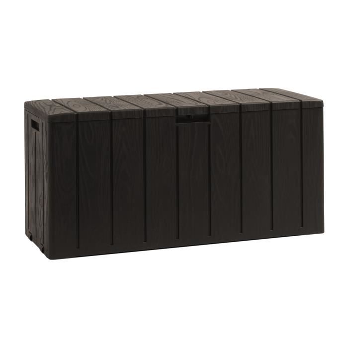 Cassapanca da giardino BRAVO - Resina - Toomax - Marrone - Capacità 270L - 117,5 x 45 x 56 cm