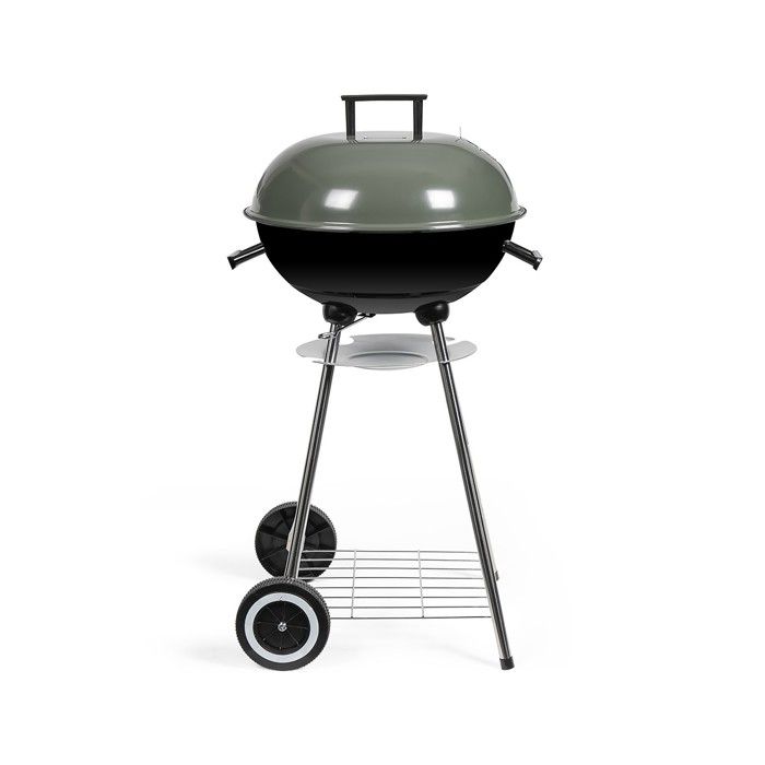 Barbecue a carbonella - LIVOO - DOC172K - ø41 cm - Griglia in acciaio cromato - Altezza 69,5 cm - Maniglie - 2 ruote dentate
