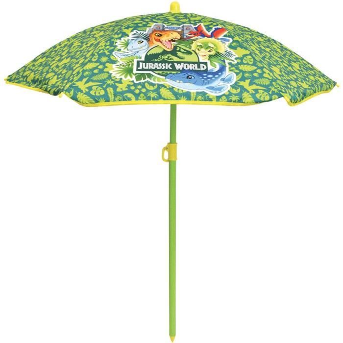FUN HOUSE Mobili da giardino Jurassic Dinosaur - 1 tavolo 46 x ø46 cm, 2 sedie 53 x 38,5 x 37,5 cm e 1 ombrellone 125 x ø100 cm