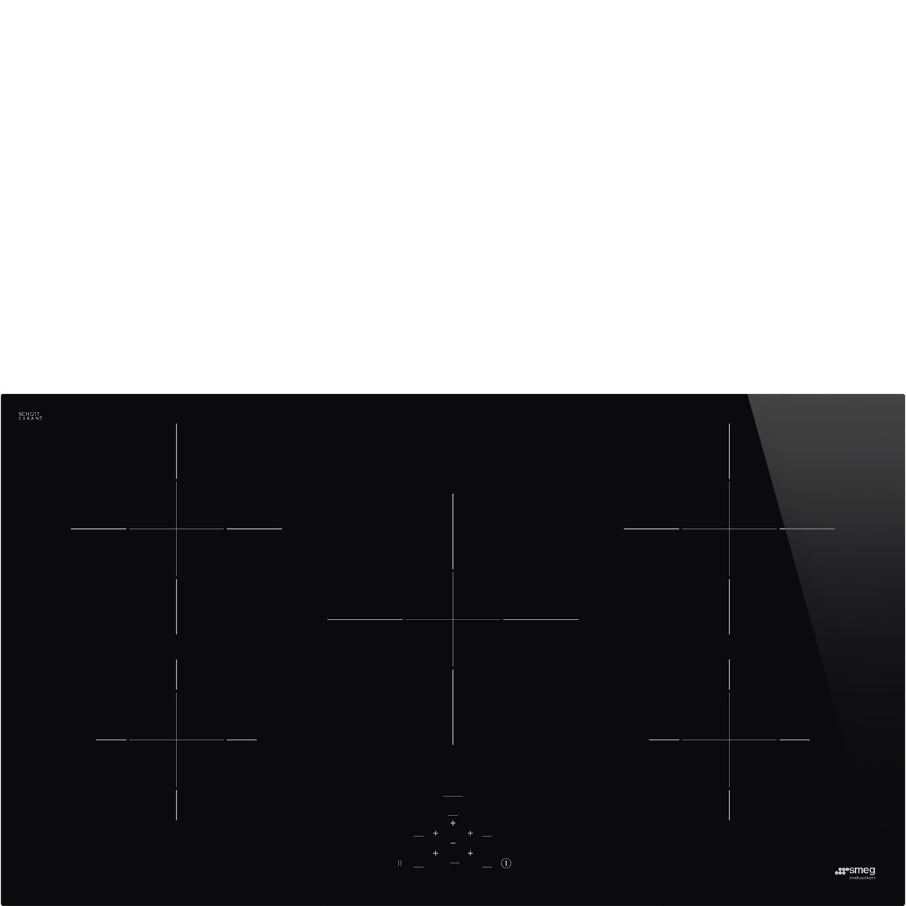 Piano cottura a induzione Smeg  90 CM 5 fuochi NERO SI2951D