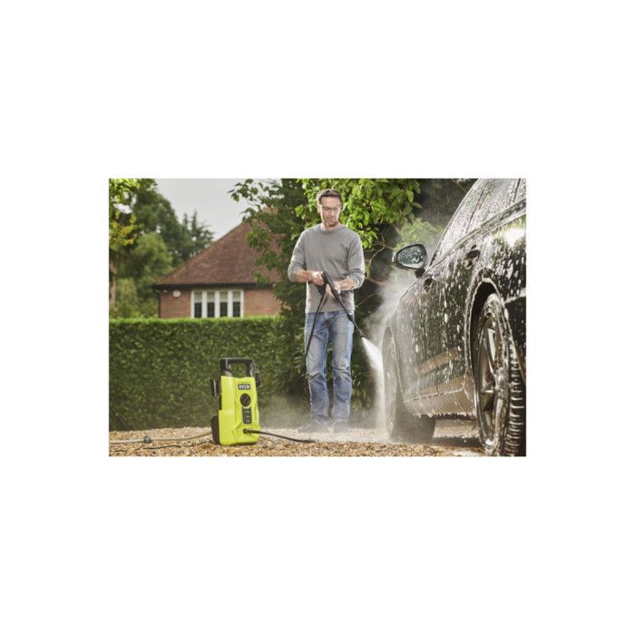 Ryobi RY100PWA 1400 W Detergente ad alta pressione - 100 bar - 360 L - Flessibile 5 M PVC - Lance Vario