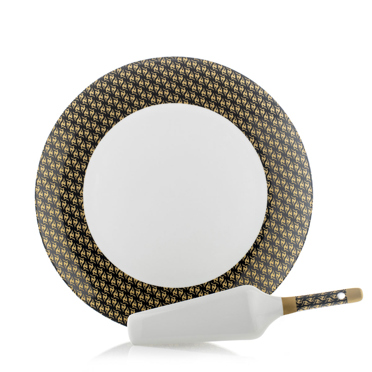 Piatto panettone con pala torta in porcellana Ø 30 cm - Ortisei