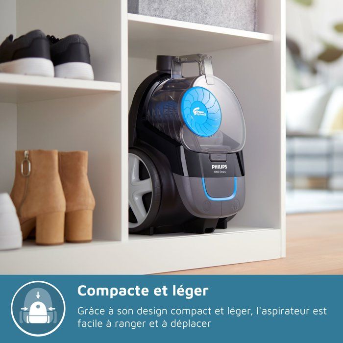Aspirapolvere senza sacco - PHILIPS FC9331/09 - 900 W - 1,5 L - Nero e blu intenso