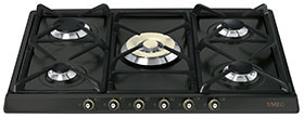 Piano cottura a gas Smeg 5 fuochi 70/75CM ANTRACITE SR775AO