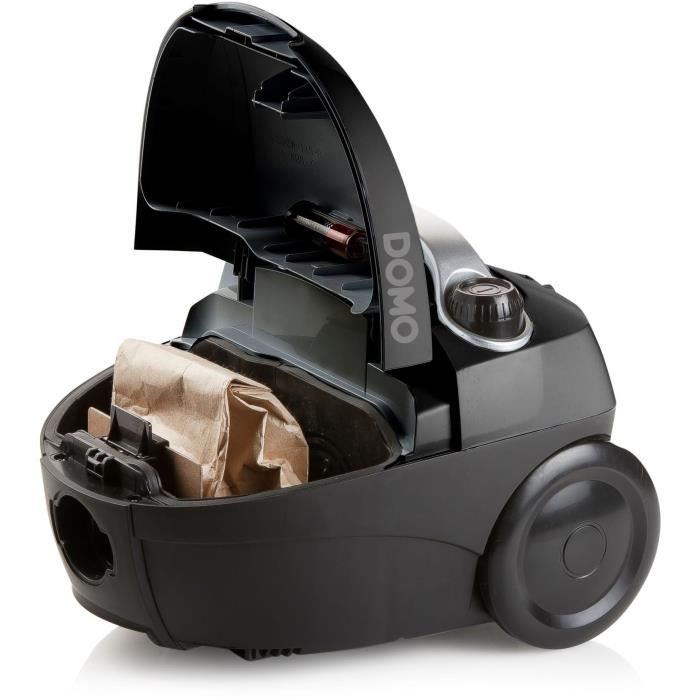 Domo do1033s - aspirapolvere compatto con sacchetto da 450W - filtro Hepa10. Raggio d'azione 7m. 1,5 litri Bagcacità.
