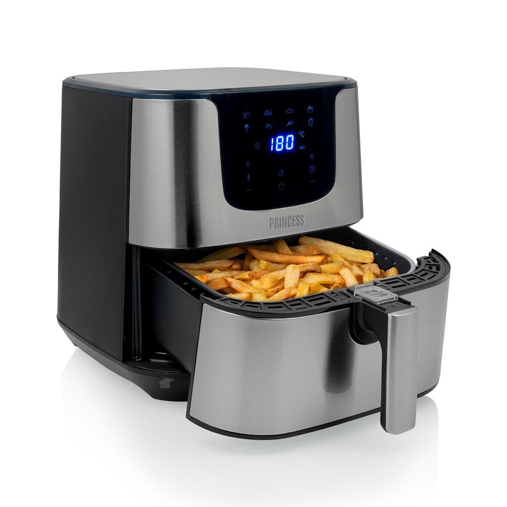PRINCESS FRIGGITRICE AD ARIA AEROFRYER XXL 5,5LT 1700W NERO/INOX