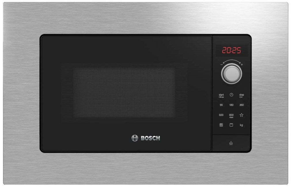 Microonde da incasso 20 lt Bosch 800W GRILL ACCIAO INOX BEL623MS3
