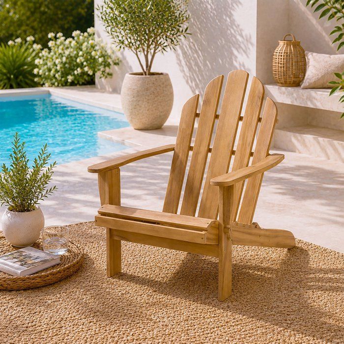 Sedia da giardino reclinabile in acacia FSC - 72,5 x 89,5 x H.94 cm