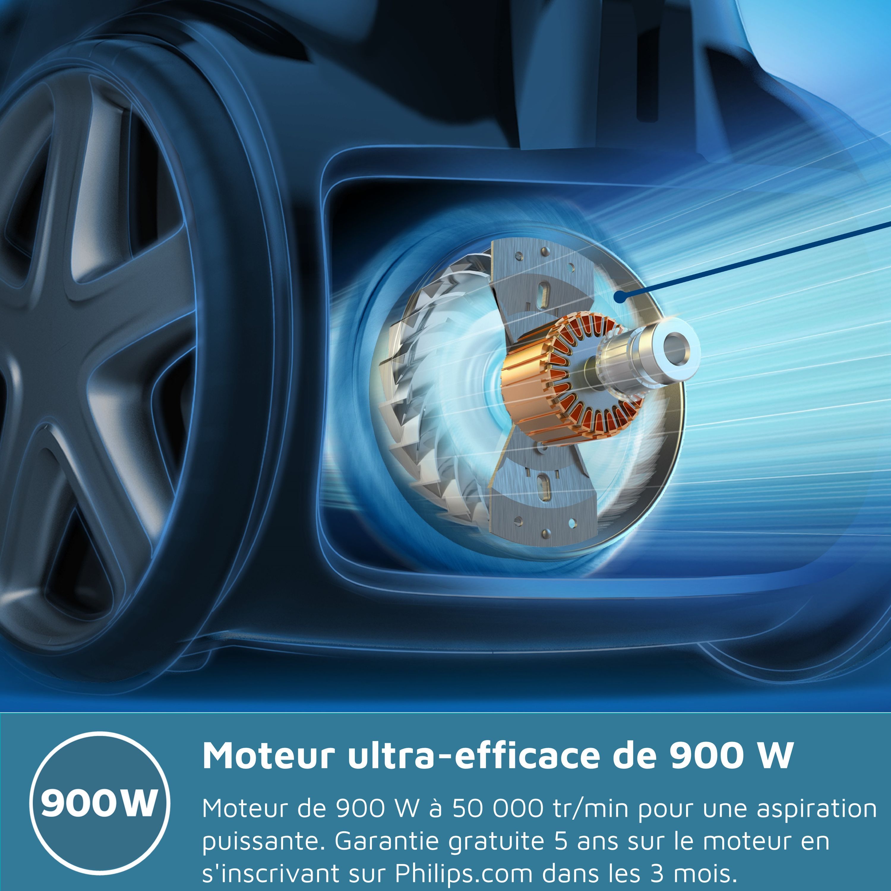 Aspirapolvere a traino con sacco - PHILIPS XD6122/12 - 900 W - 4 L - Bianco polare