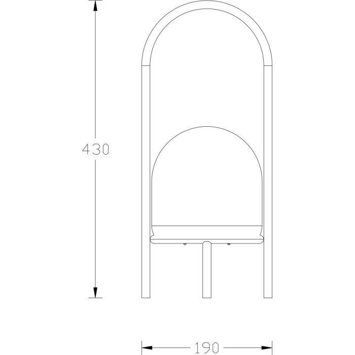 Lampada in resina su 4 piedi USB 200 lumens H43 cm - Galix