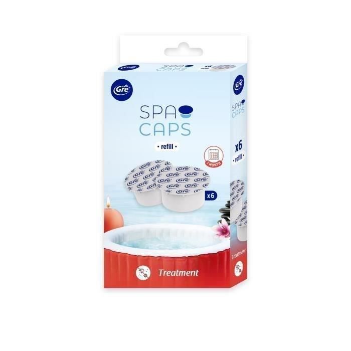 Ricariche GRE SPA CAPS per la disinfezione di spa gonfiabili - Senza cloro - 6 capsule
