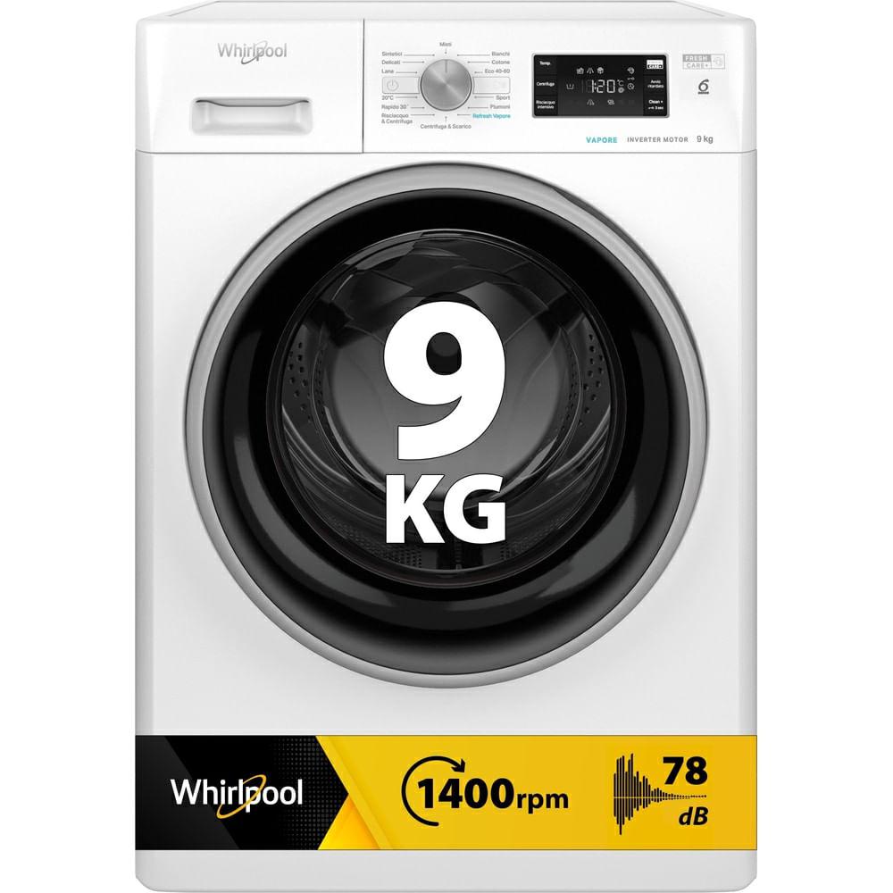 WHIRLPOOL LAVATRICE 9KG 6°SENSOINVERTER/VAP A 1400GIRI FFB 948 BSV IT