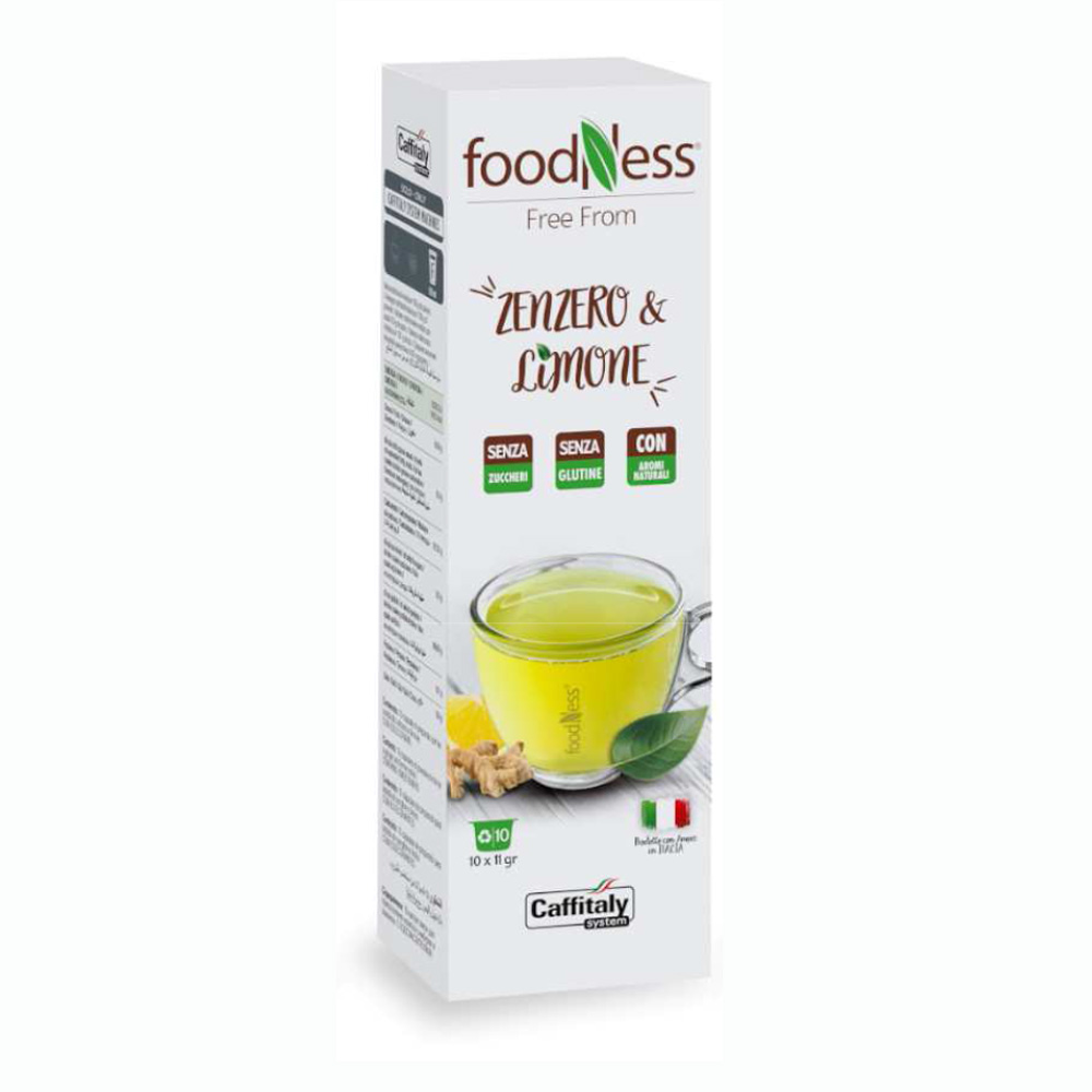 Tisana zenzero e limone Foodness confezione 10 capsule