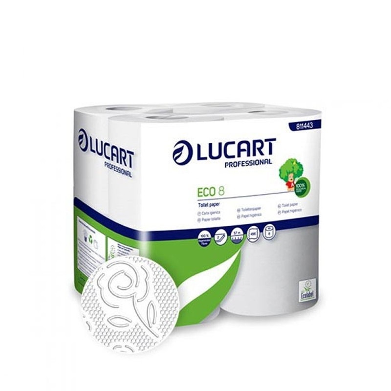 Bancale da 84 confezione da 8 rotoli ciascuna carta igienica Eco Lucart