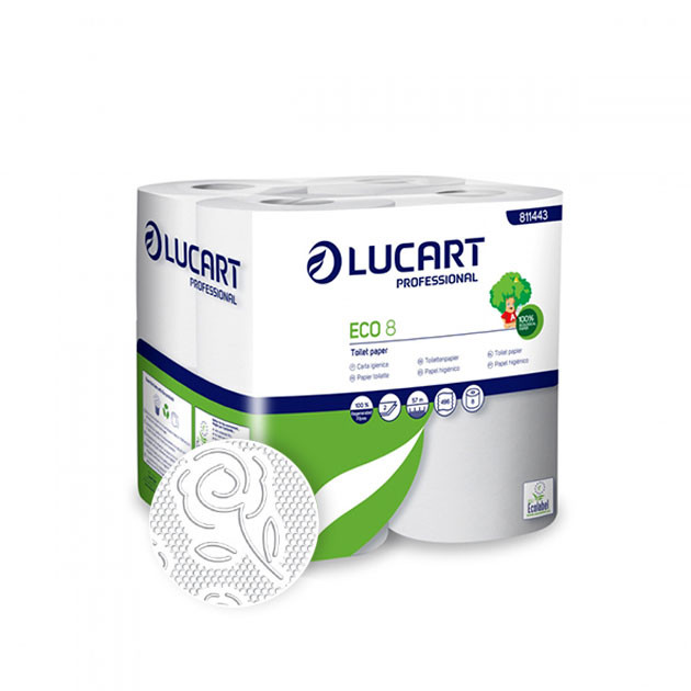 Confezione 8 rotoli carta igienica Eco Lucart