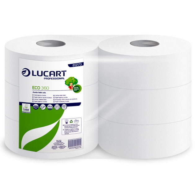 Bancale da 24 confezioni da 6 rotoli di carta igienica Jumbo Eco Lucart