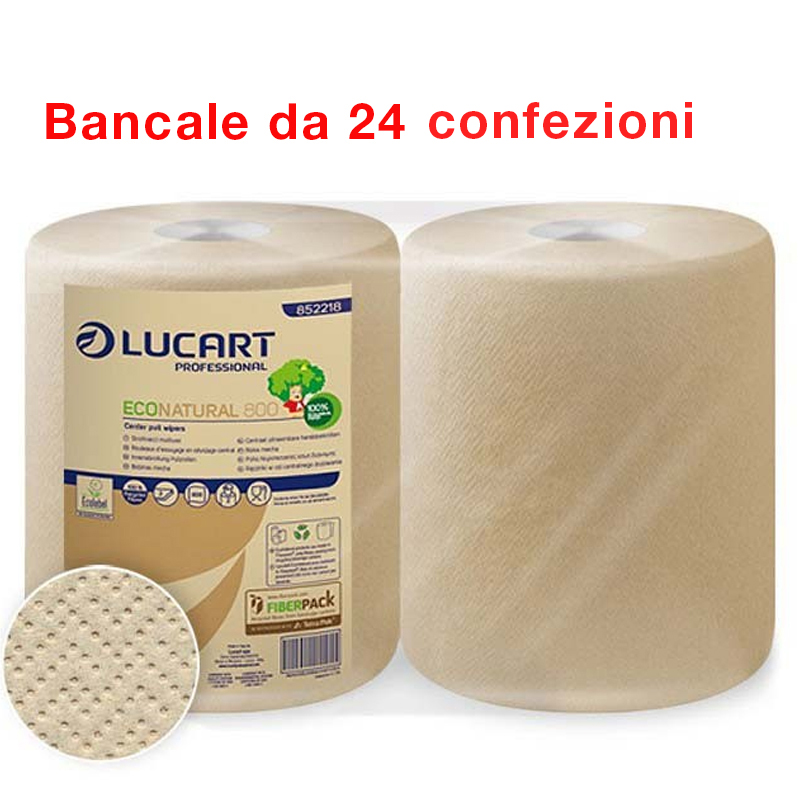 Bancale da 24 confezioni di 2 bobine carta da 800 strappi Econatural 3800 Joint