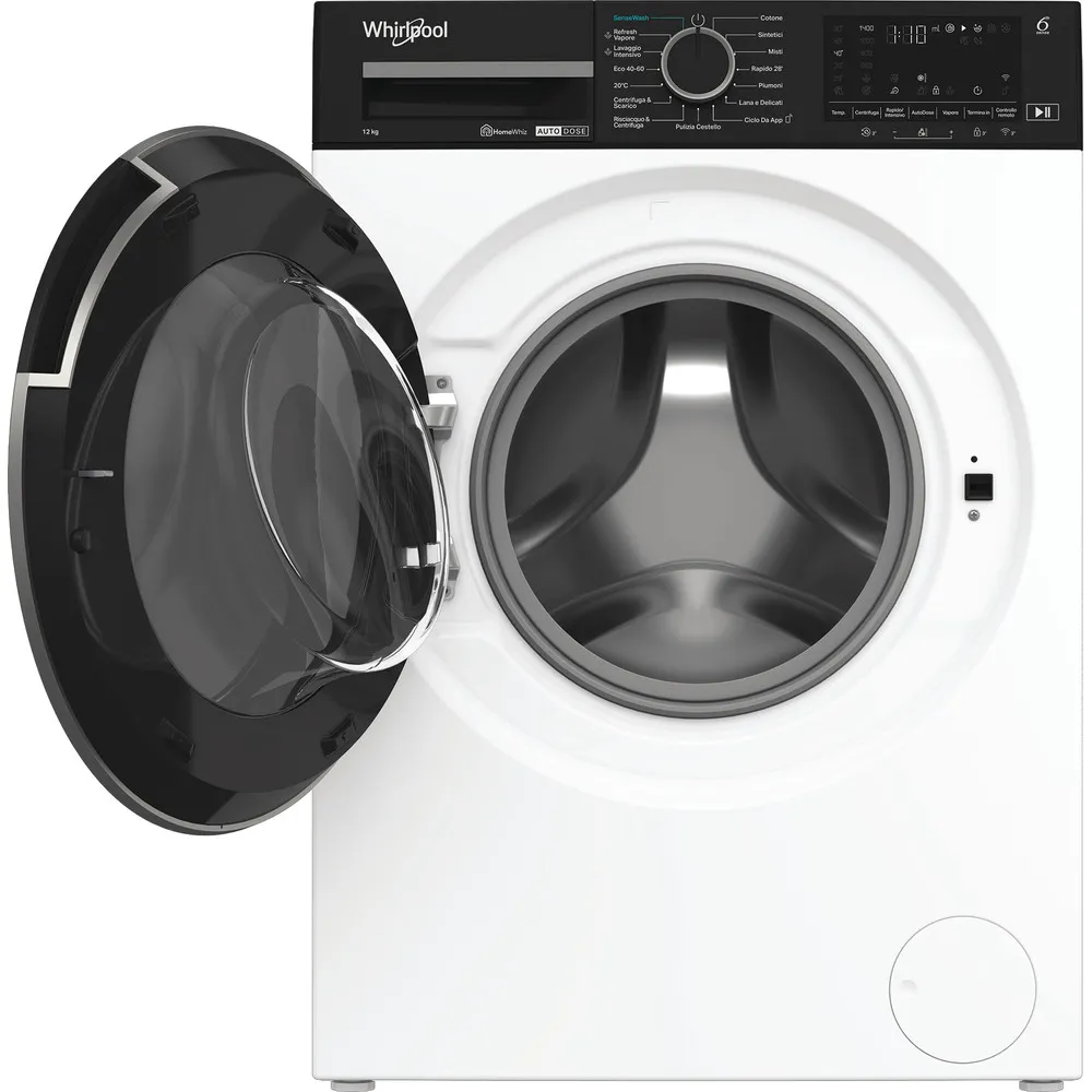 Whirlpool Lavatrice 12 Kg Whirlpool Wifi Inverter Vapore 1400Giri Wpm 27W Ads It