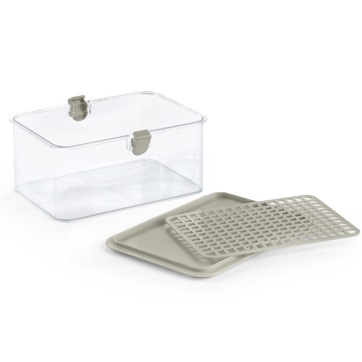 Contenitore salva sapori/vassoio servintavola in ABS e policarbonato 28 x 22 x h 10 cm - Degustibus