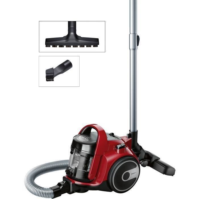 BOSCH BGC05AAA2 Aspirapolvere senza sacco - 78dB - Capacità cestino 1,5L - Filtro HEPA 12 lavabile