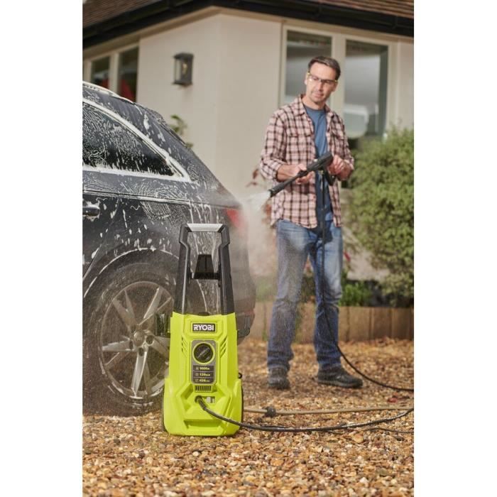 Cleaner ad alta pressione 1600 W 120 bar - 420 L - Flexibile 5 m - serbatoio detergente 0,9 L integrato - Vario Lance - Turbo Lance