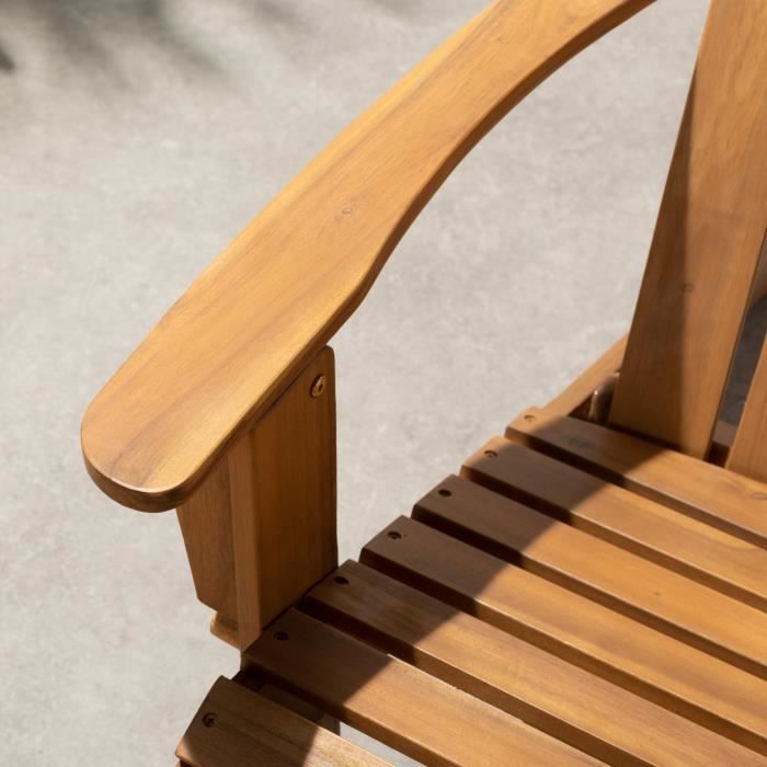 Sedia da giardino reclinabile in acacia FSC - 72,5 x 89,5 x H.94 cm