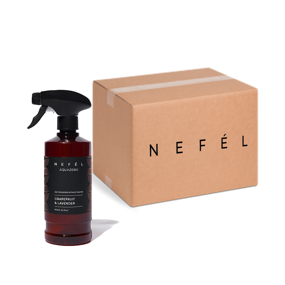 Scatola 6 pezzi profumatore ambienti Nefèl Aquazero Grapefruit e lavander 480 ml