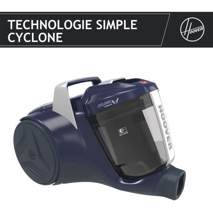 Aspirapolvere senza sacco - HOOVER BR21HM - 700 W - Cassetta: 2 L - 78 dBA