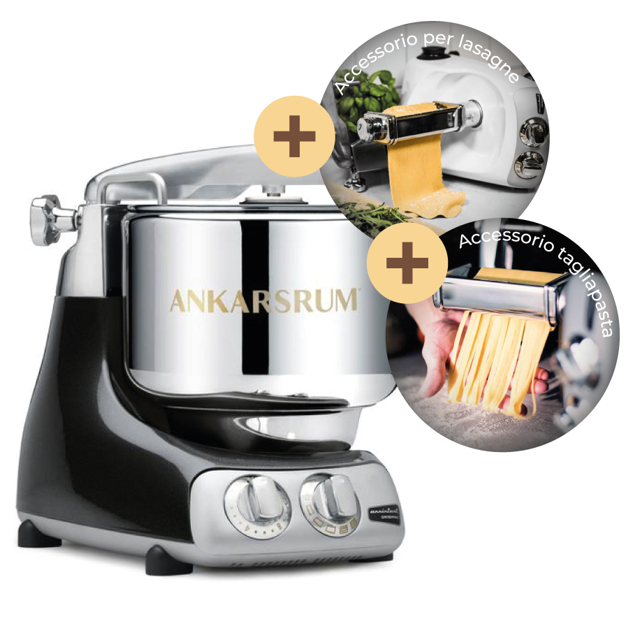 Impastatrice Ankarsrum Assistant original 6230 Nero diamantato