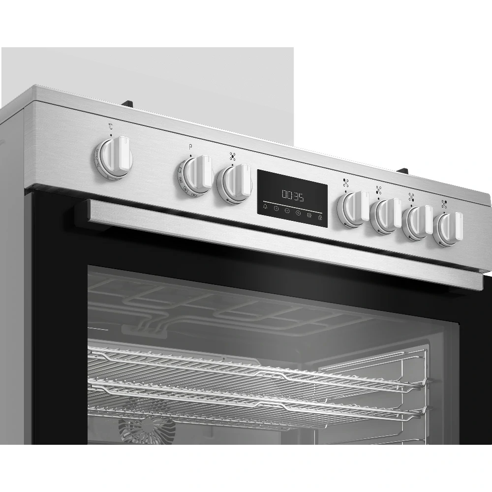 BEKO CUCINA A GAS 5 BRUCI.FORNOELET.VENT.66LT 90x60 INOX BGM11226EX