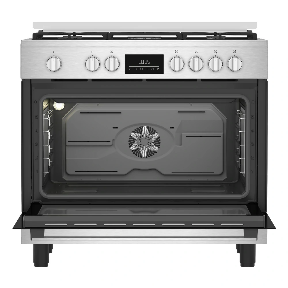 BEKO CUCINA A GAS 5 BRUCI.FORNOELET.VENT.66LT 90x60 INOX BGM11226EX